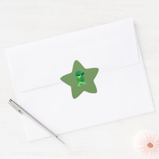 Alien Jewel Ster Sticker (Envelop)