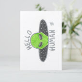 Alien-kaarten Bedankkaart (Staand voorkant)