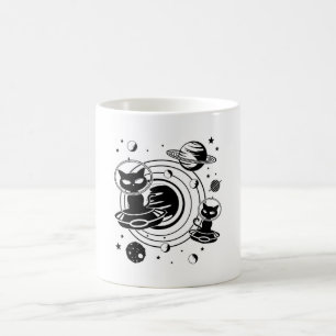 Alien kat katten ufo ruimte kitten huisdieren cade koffiemok