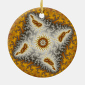Alien-kerstfractal Keramisch Ornament (Achterkant)