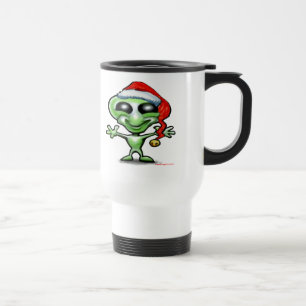 Alien Kerstmis Reisbeker