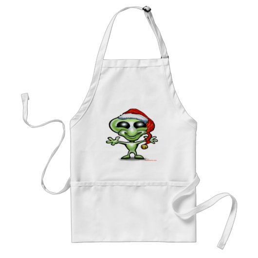 Alien Kerstmis Standaard Schort (Voorkant)
