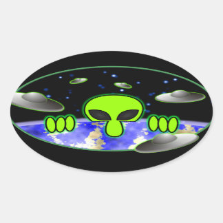 Alien Kilroy Ovale Sticker