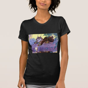 Alien Kitty Dames Donker T-Shirt