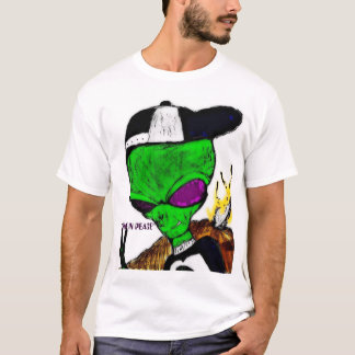 Alien komt in vrede t-shirt