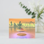 Alien Lake UFO Take Off Carte postale (Debout devant)