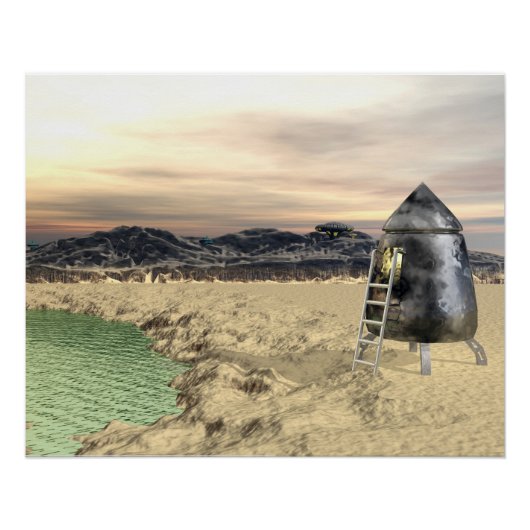 Alien Lander Poster Perfect Poster (Voorkant)