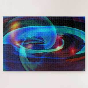 Alien Landscape Abstracte kleuren Legpuzzel