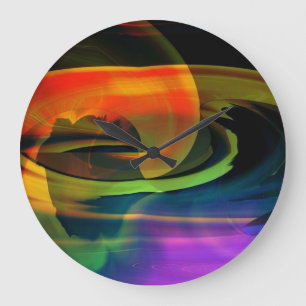 Alien Landscape Rainbow Abstract Grote Klok