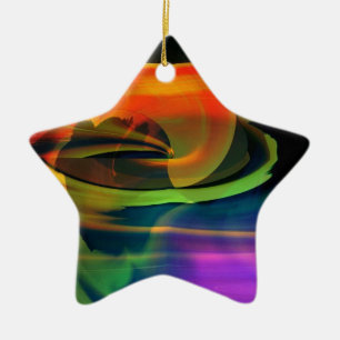 Alien Landscape Rainbow Abstract Keramisch Ornament