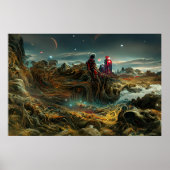 Alien Landschap in de buitenruimte | ABSTRACT Poster (Voorkant)