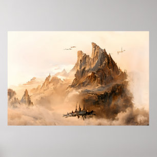 Alien Landschap in de buitenruimte   ABSTRACT Poster