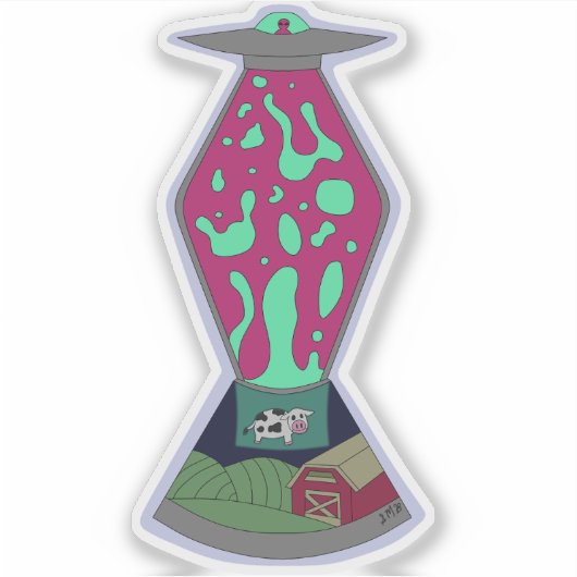 Alien Lava Lamp Sticker (Devant)