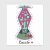 Alien Lava Lamp Sticker (Feuille)