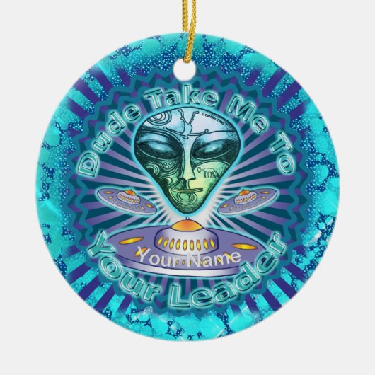 Alien Leader-Ornament Keramisch Ornament (Voorkant)