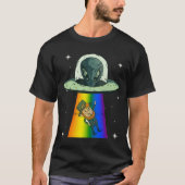 Alien Leprechaun St. Patricks Day Irish Rainbow T-shirt (Voorkant)