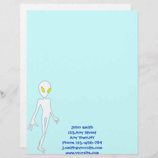 Alien Letterhead-Sjabloon Briefhoofd Ontwerp (Voorkant / Achterkant)