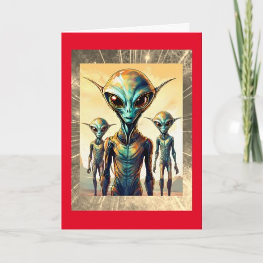 Alien Life at 30, 5" x 7" Carte d'anniversaire pli (Devant)