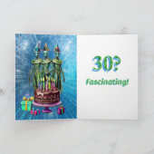 Alien Life at 30, 5" x 7" Carte d'anniversaire pli (Intérieur)