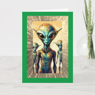 Alien Life at 40, 5" x 7" Carte d'anniversaire pli