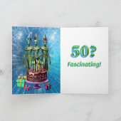 Alien Life at 50, 5" x 7" Carte d'anniversaire pli (Intérieur)