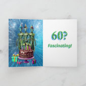 Alien Life at 60, 5" x 7" Carte d'anniversaire pli (Intérieur)