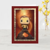 Alien Life at 60, 5" x 7" Carte d'anniversaire pli (Fleur jaune)