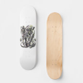 Alien limbo inkt kunst skateboard (Voorkant)