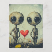 Alien Love Briefkaart (Voorkant)