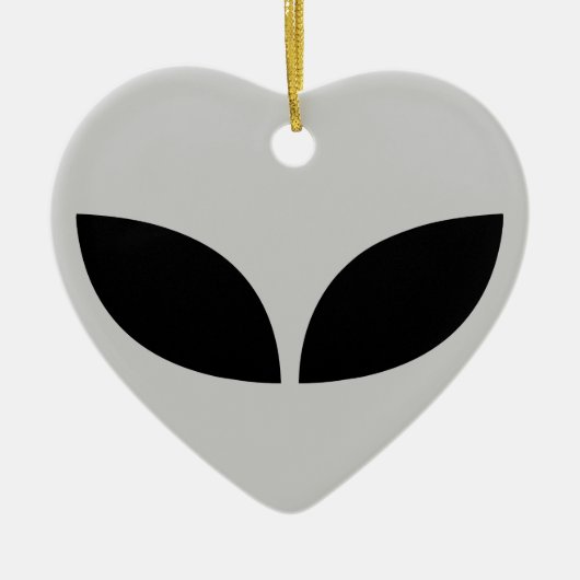 Alien Love Heart Ceramic Ornament (Voorkant)