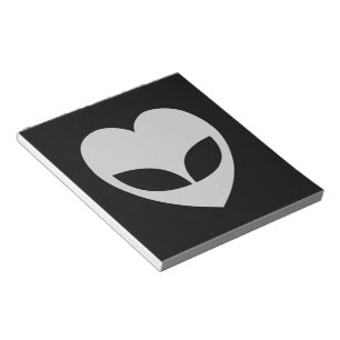 Alien Love Heart-laptop Notitieblok