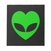 Alien Love Heart Notitieblok (Voorkant)