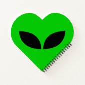 Alien Love Heart Paper Coaster Notitieboek (Achterkant)