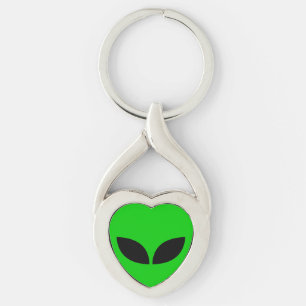 Alien Love Heart Papier Onderzetter Sleutelhanger