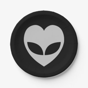 Alien Love Heart Papieren Bordje