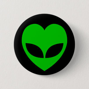 Alien Love Heart Ronde Button 5,7 Cm