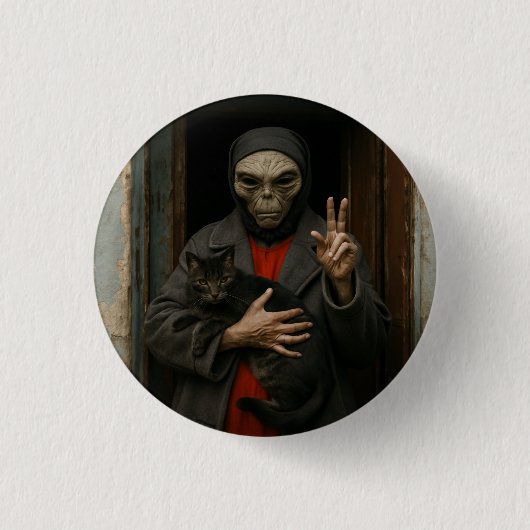 Alien Love Ronde Button 3,2 Cm (Voorkant)