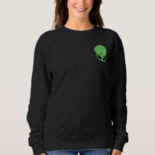 Alien Lovers Schattige Eyes Peeping Out Green Head Trui