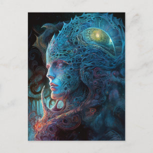 Alien Man Surreal Sci-Fi Art Briefkaart