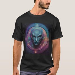 Alien Mandala ontwerp t-shirt
