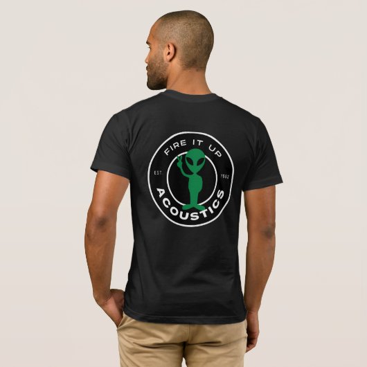 ALIEN Mannen SLIM geschikt t-shirt (snug/misschien (Achterkant volledig)