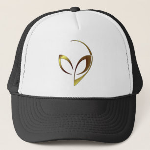Alien Mascot in "Gold Swirls" Trucker Pet