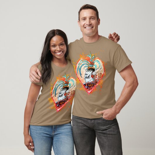 Alien Maya Elf Weird Heart Horror T-shirt (Unisex)