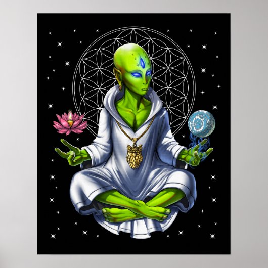 Alien Meditation Poster (Voorkant)