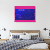 Alien Mermaid with Semi-Transparent Fish Canvas Afdruk (Insitu (Slaapkamer))