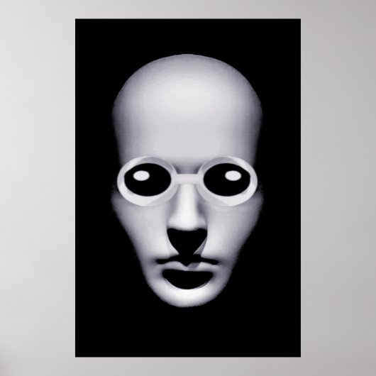 Alien met bril, scherp Poster (Voorkant)