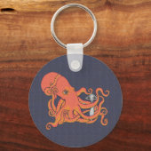 Alien met Octopus Friend Sleutelhanger (Voorkant)