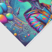 Alien met verjaardagstaart tissuepapier (Detail)