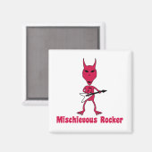 Alien Mischievous Rocker Carré Magnet (Recto/Verso)