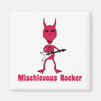 Alien Mischievous Rocker Carré Magnet